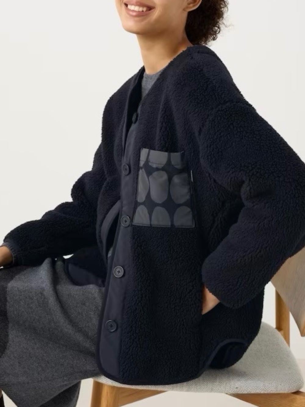 *FIRM PRICE* Marimekko X Uniqlo Fleece Button Front Jacket